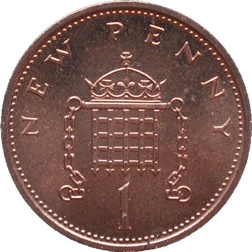 1971 new pence 1p coin