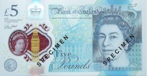 Five Pounds Polymer Churchill note