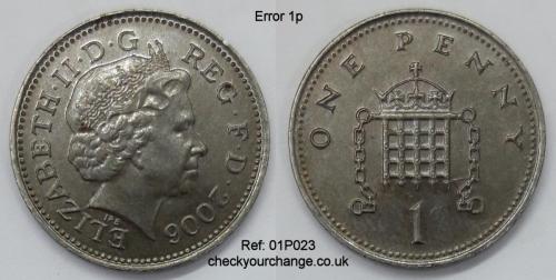 1p Error, Ref: 01P023