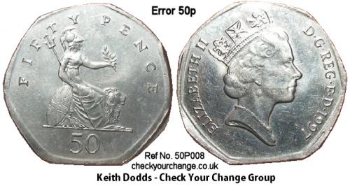 50p Error, Ref: 50P008