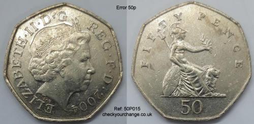 50p Error, Ref: 50P015