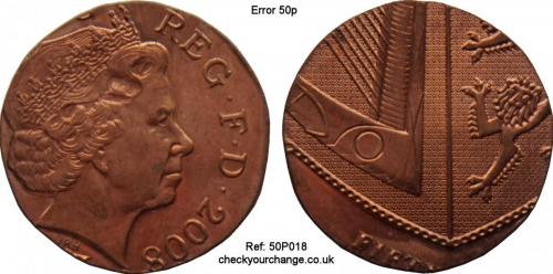 50p Error, Ref: 50P018