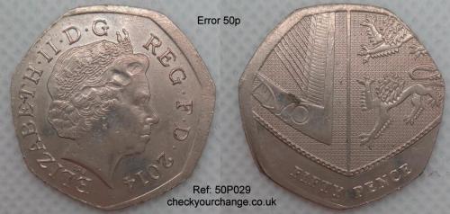 50p Error, Ref: 50P029