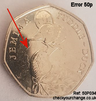 50p Error, Ref: 50P034