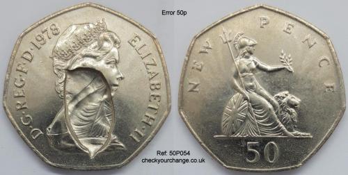 50p Error, Ref: 50P054