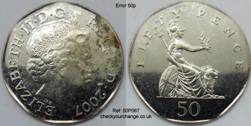 50p Error, Ref: 50P067