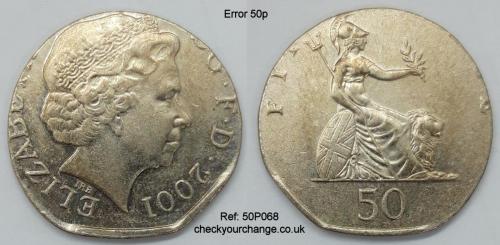 50p Error, Ref: 50P068