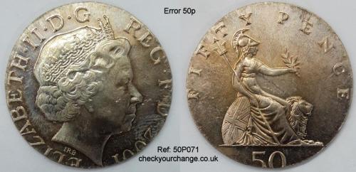 50p Error, Ref: 50P071