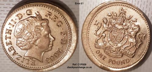 £1 Error, Ref: C1P009