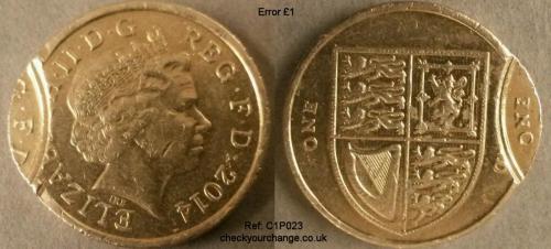 £1 Error, Ref: C1P023