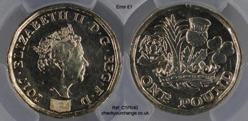 £1 Error, Ref: C1P040