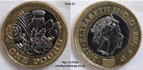 £1 Error, Ref: C1P044